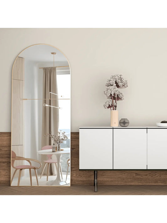 Arched Full-Length Mirror 165x60cm with Stand - Refined Maison®