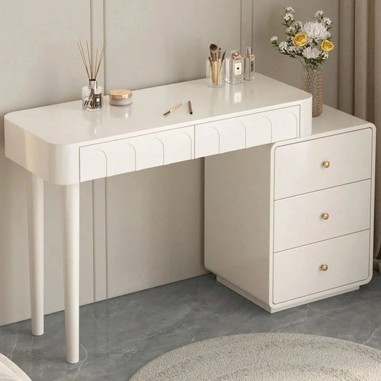 Rose Vanity Desk with Drawers & Adjustable Cabinet Refined Maison®