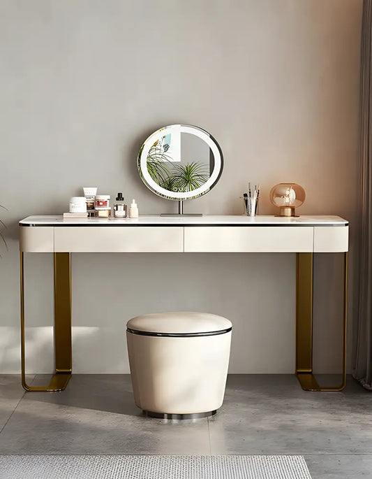 Hamlin Dressing Table With Mirror, Sintered Stone DC Concept