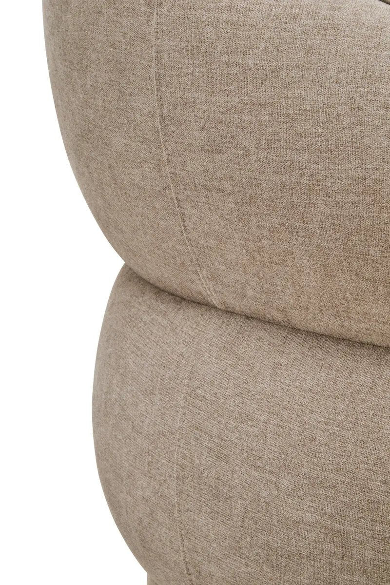 Daphne Curve Chenille Effect Taupe Three Seater Sofa Orsina