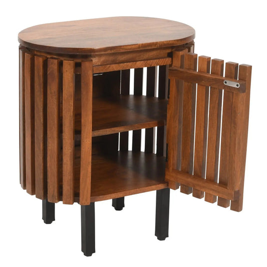 Compton Mango Wood Bedside Table Verty Furniture