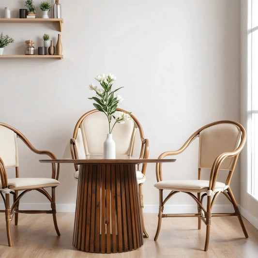 Compton Mango Wood Round Dining Table Verty Furniture