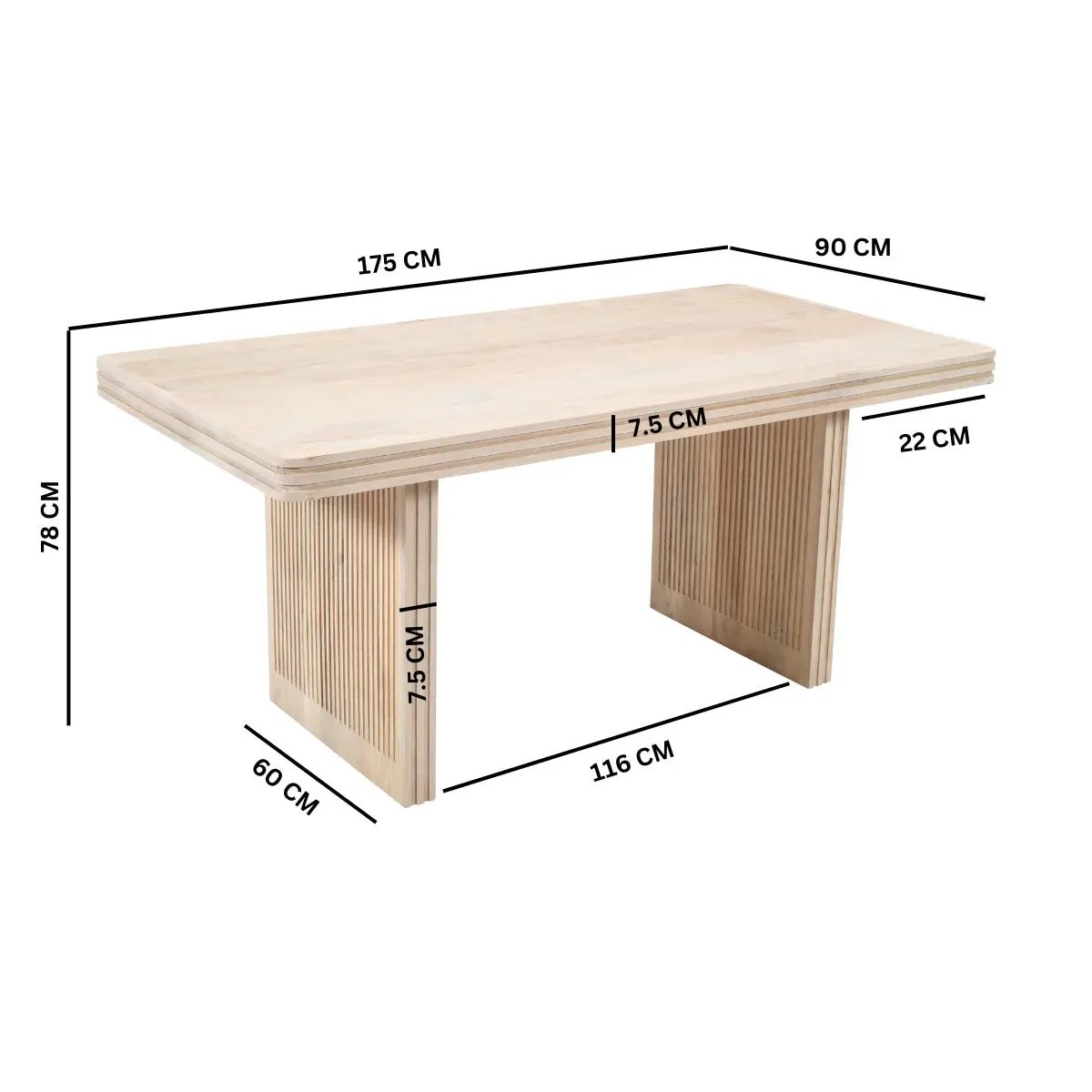 Preston Mango Wood Dining Table Verty Furniture