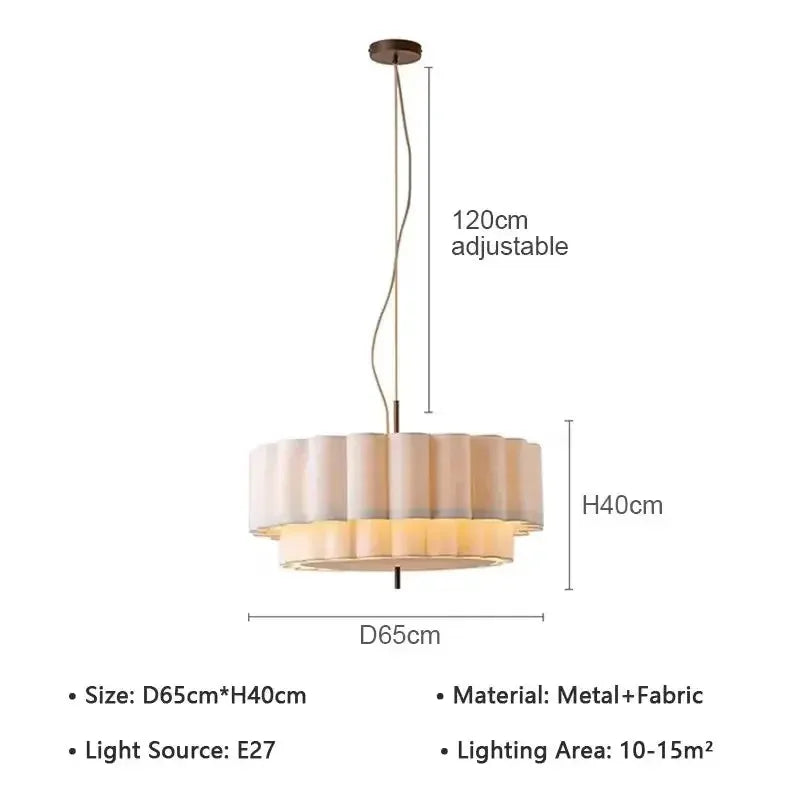 Nordic Retro Fabric Pendant Light Refined Maison®