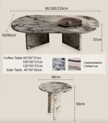 Goliah Coffee Table Set, Marble DC Concept