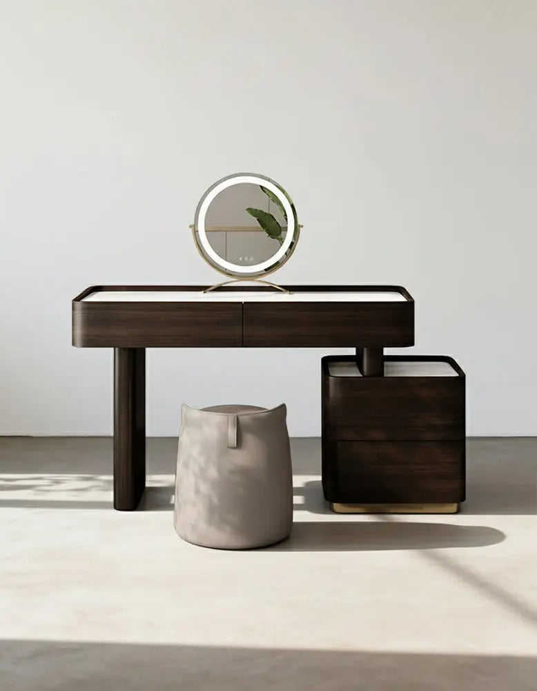 Harding Dressing Table With Mirror, Sintered Stone DC Concept