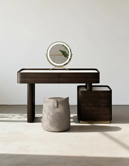 Harding Dressing Table With Mirror, Sintered Stone DC Concept