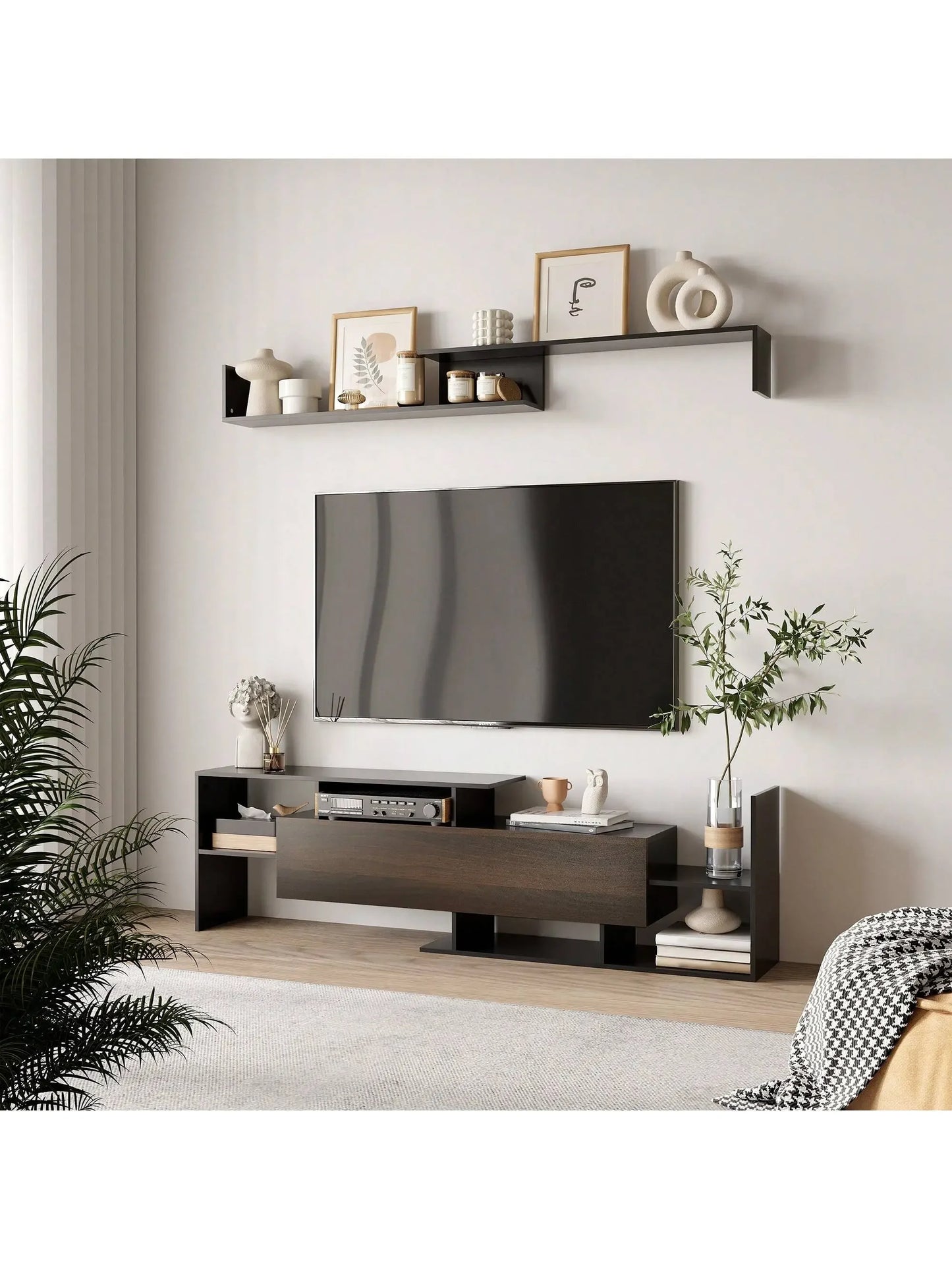 Tasha TV Cabinet & Wall Shelf for 40"-65" TVs Refined Maison®