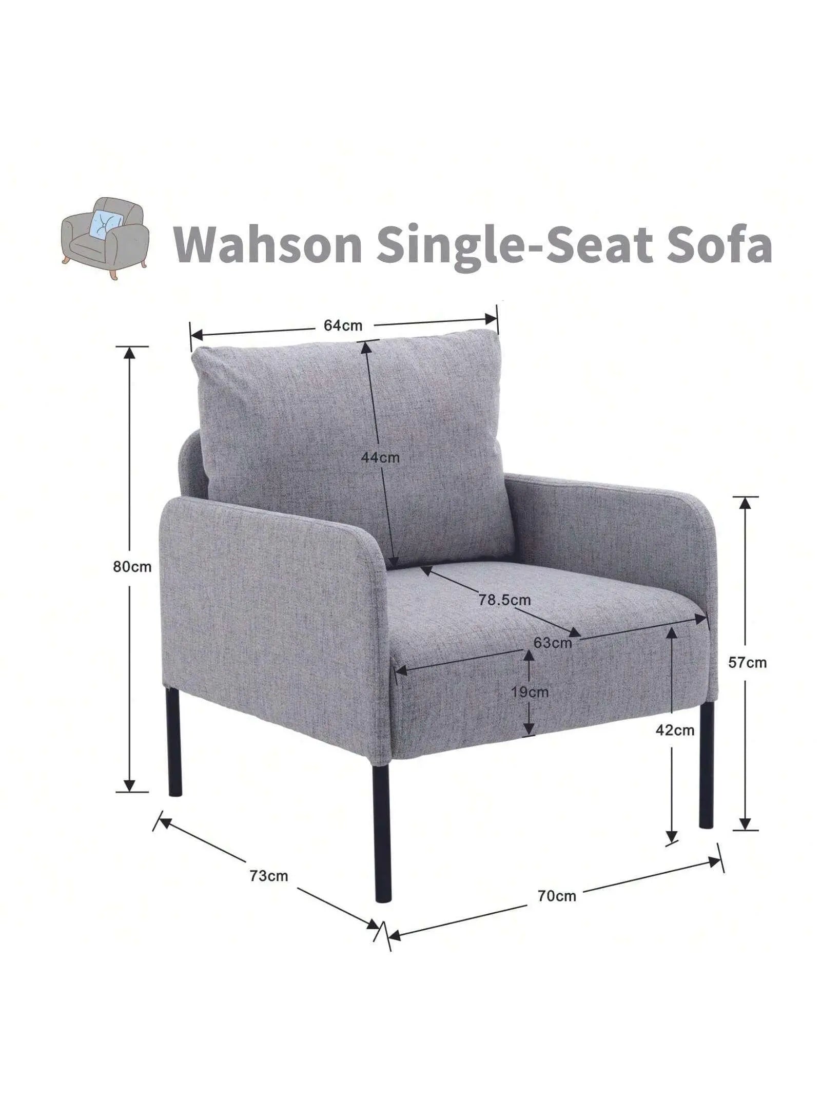 Gianna Accent Chair (Grey) - Refined Maison®