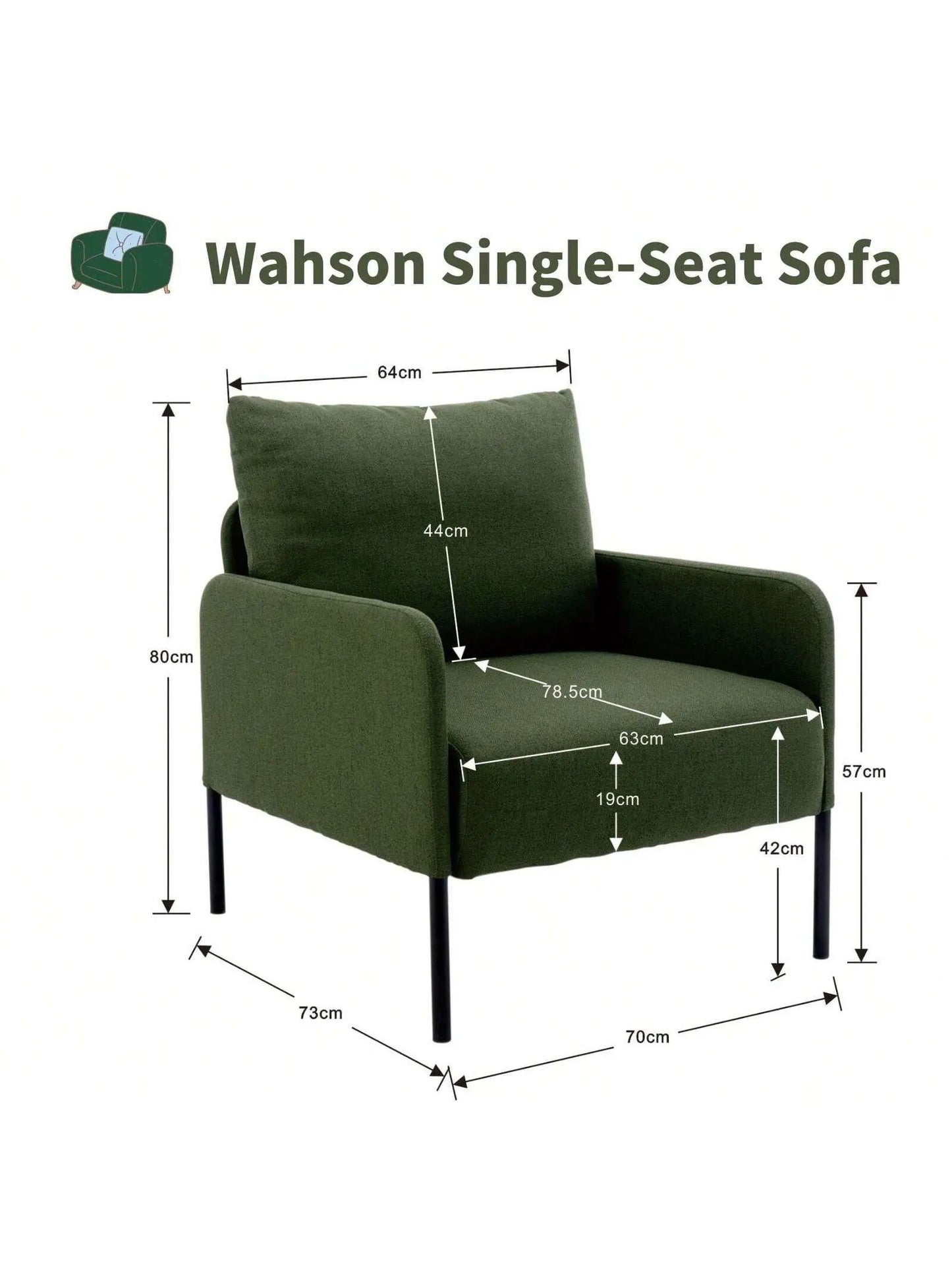 Gianna Accent Chair (Green) - Refined Maison®