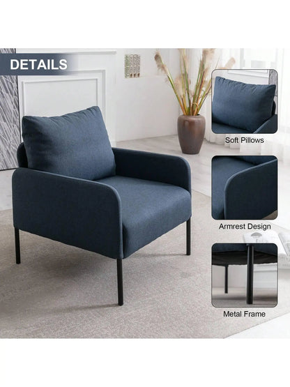 Gianna Accent Chair (Blue) - Refined Maison®