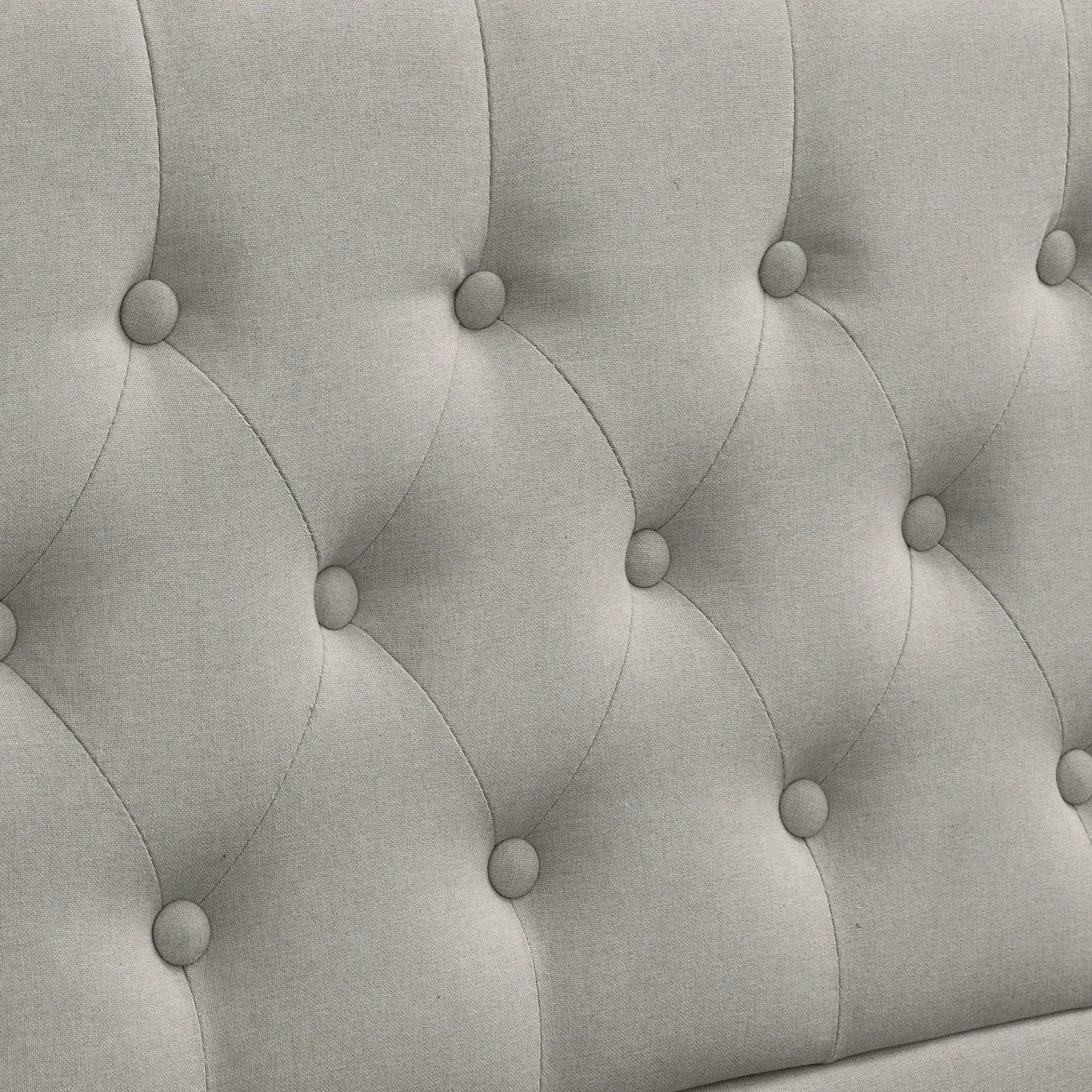Yazarine Upholstered King Size Bed with Storage and Rivet Detail - Refined Maison®