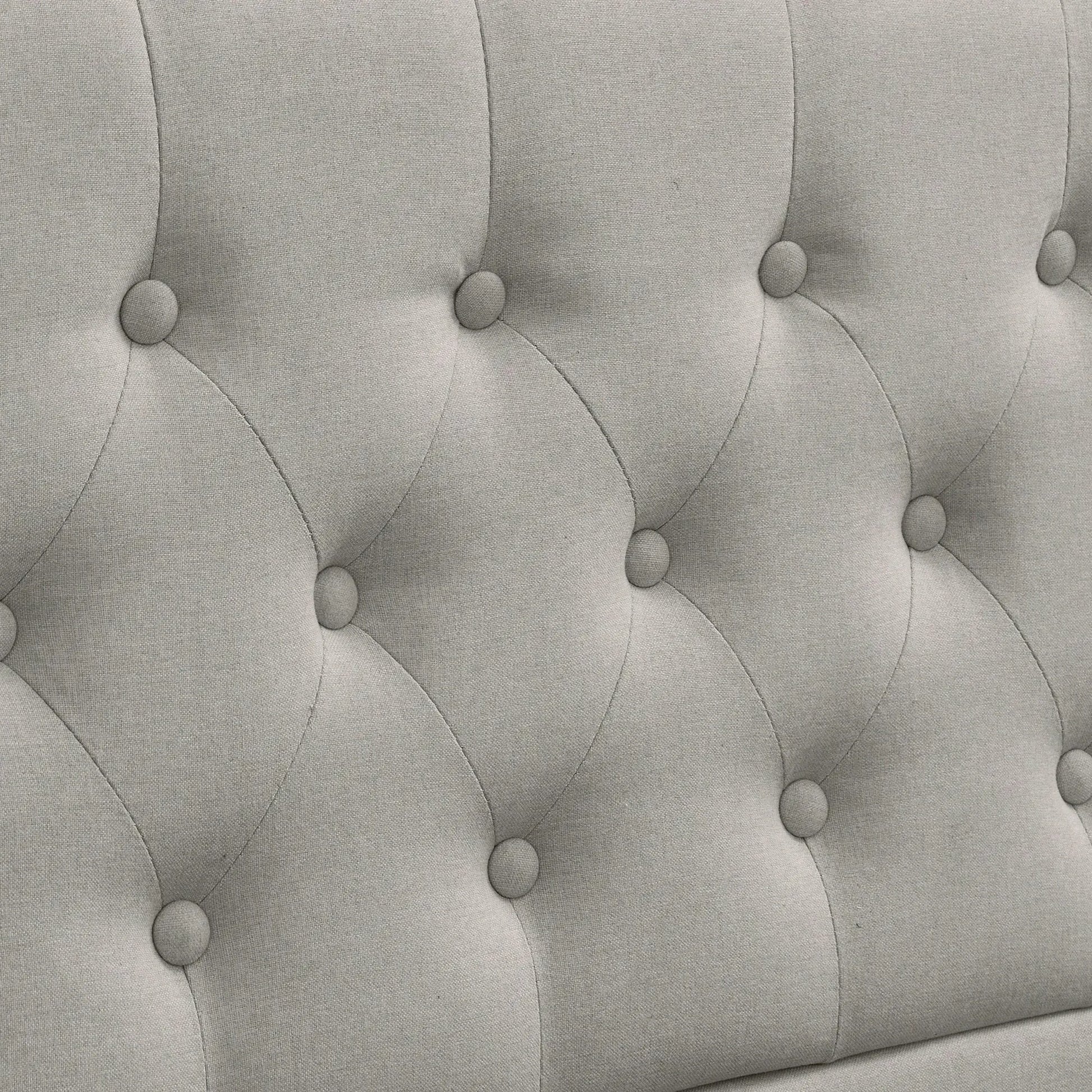 Yazarine Upholstered King Size Bed with Storage and Rivet Detail - Refined Maison®
