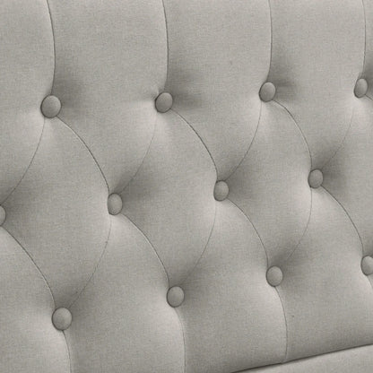 Yazarine Upholstered King Size Bed with Storage and Rivet Detail - Refined Maison®