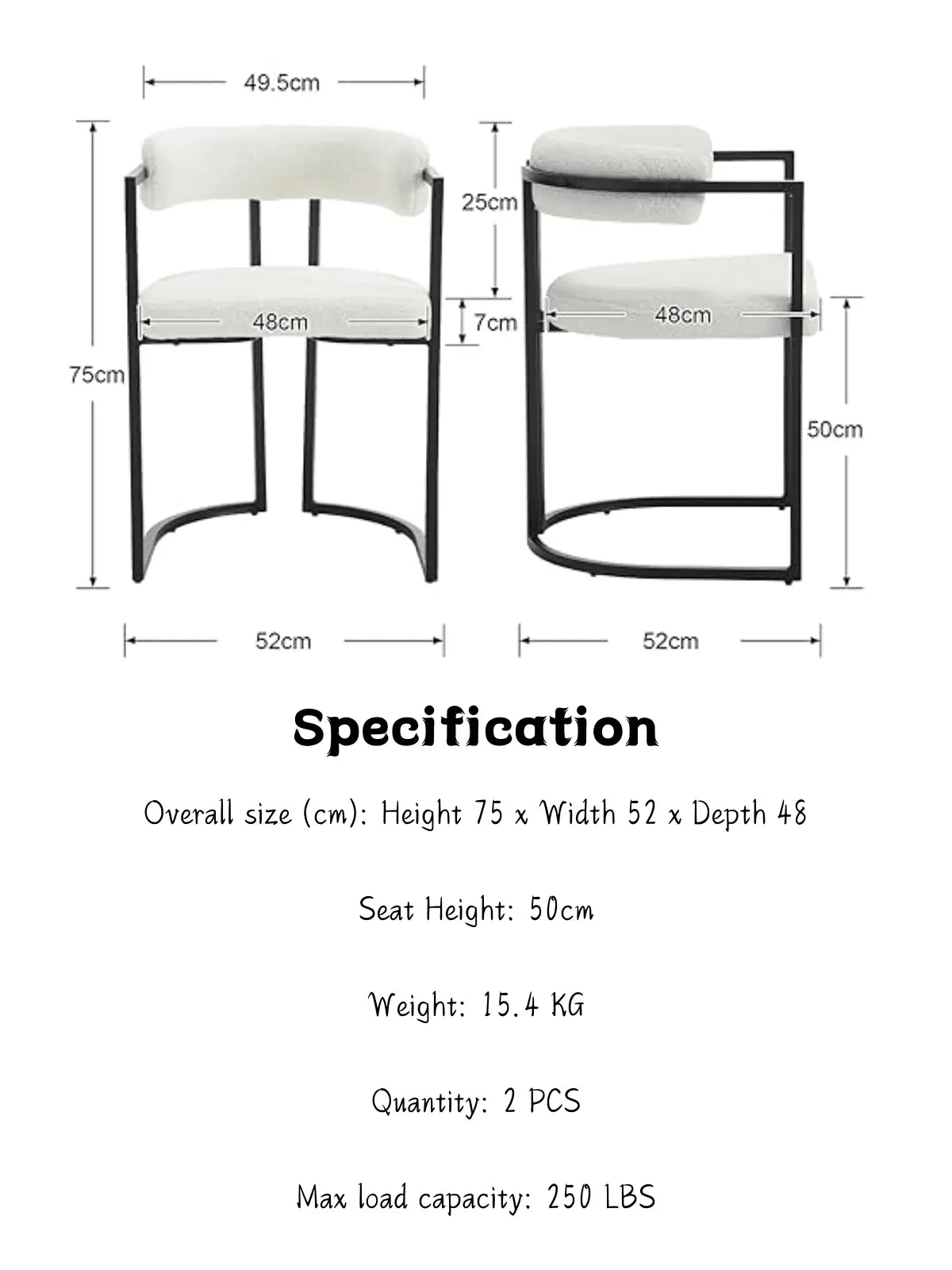 Olivia Dining Chairs (Set of 2) - Refined Maison®