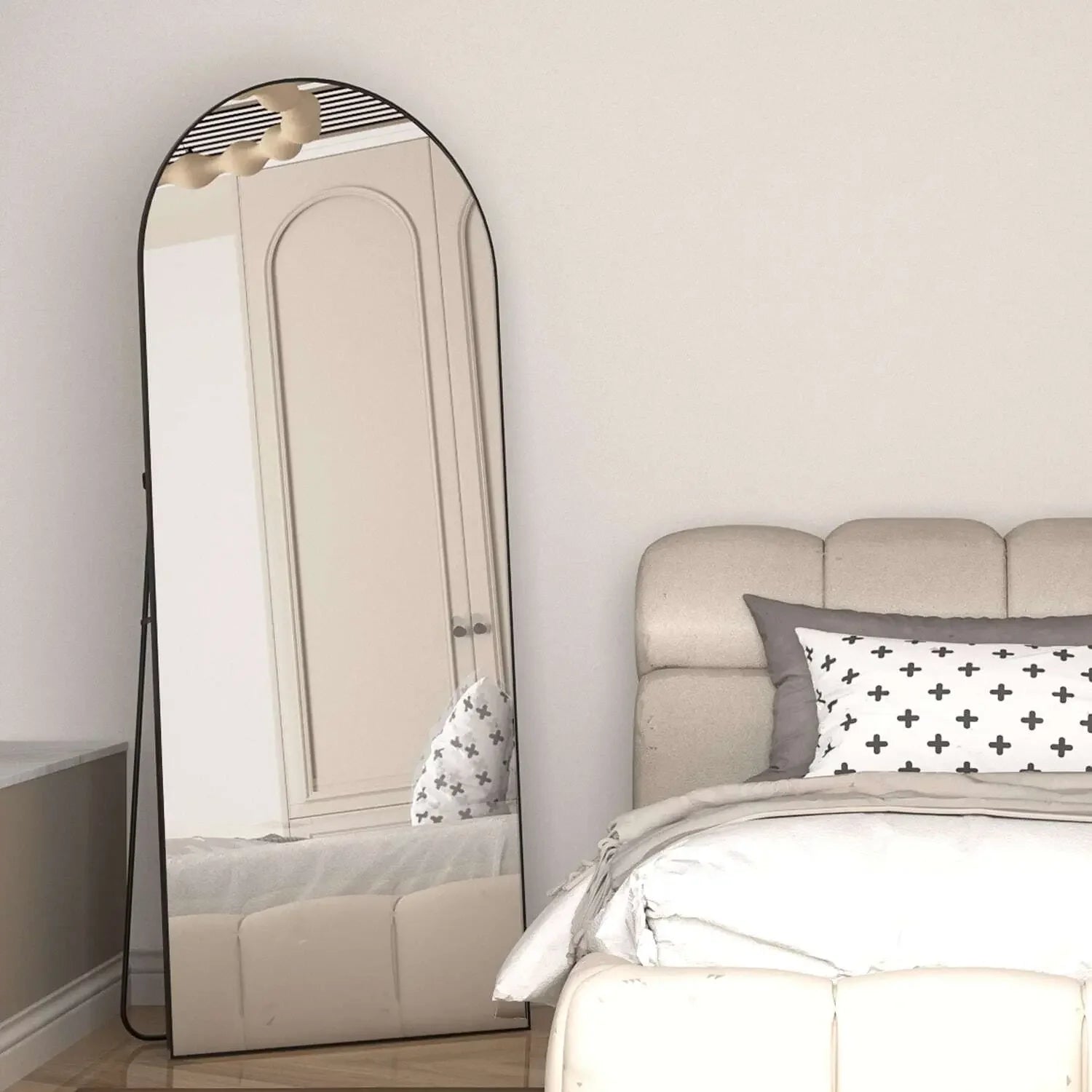 Arched Full-Length Mirror 165x60cm with Stand - Refined Maison®