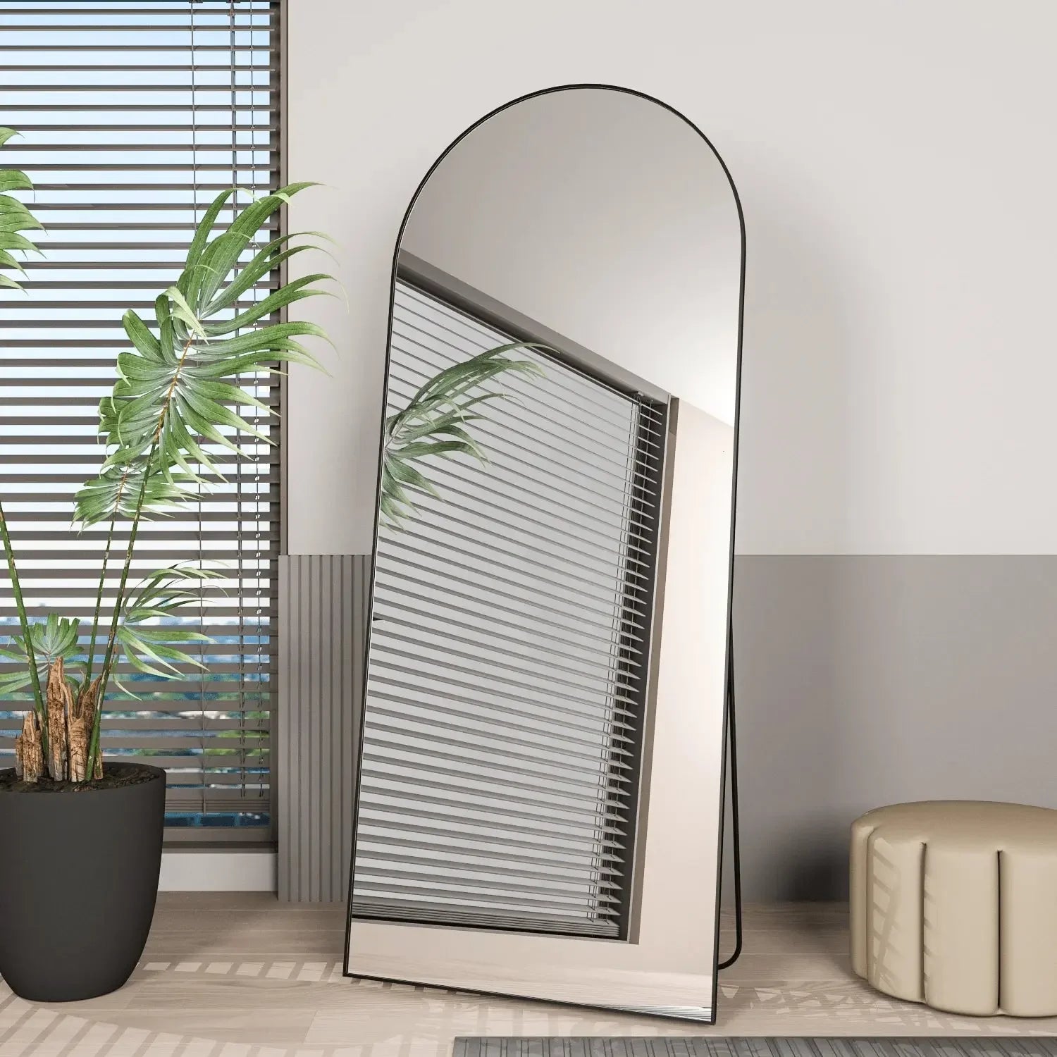 Arched Full-Length Mirror 165x60cm with Stand - Refined Maison®
