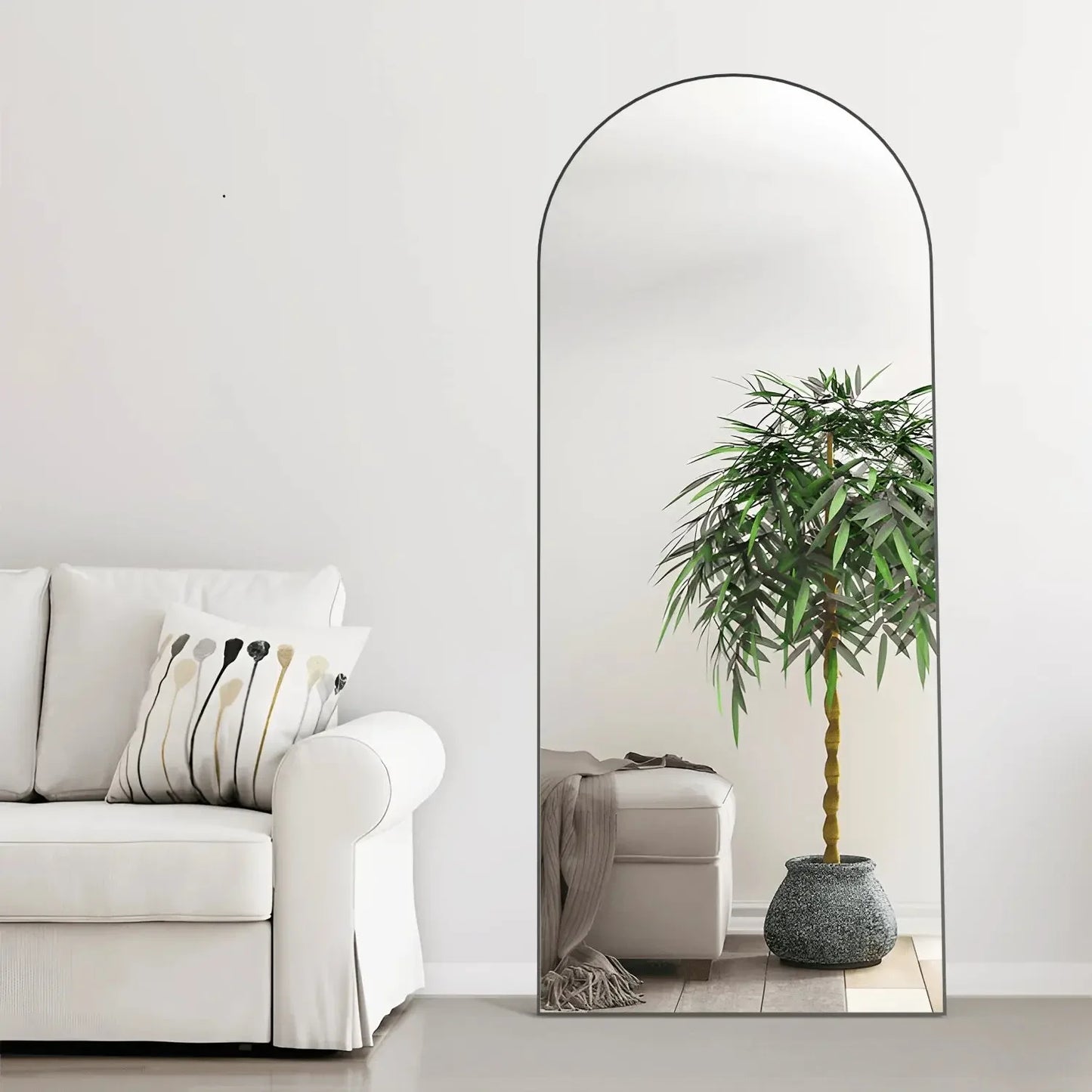 Arched Full-Length Mirror 165x60cm with Stand - Refined Maison®