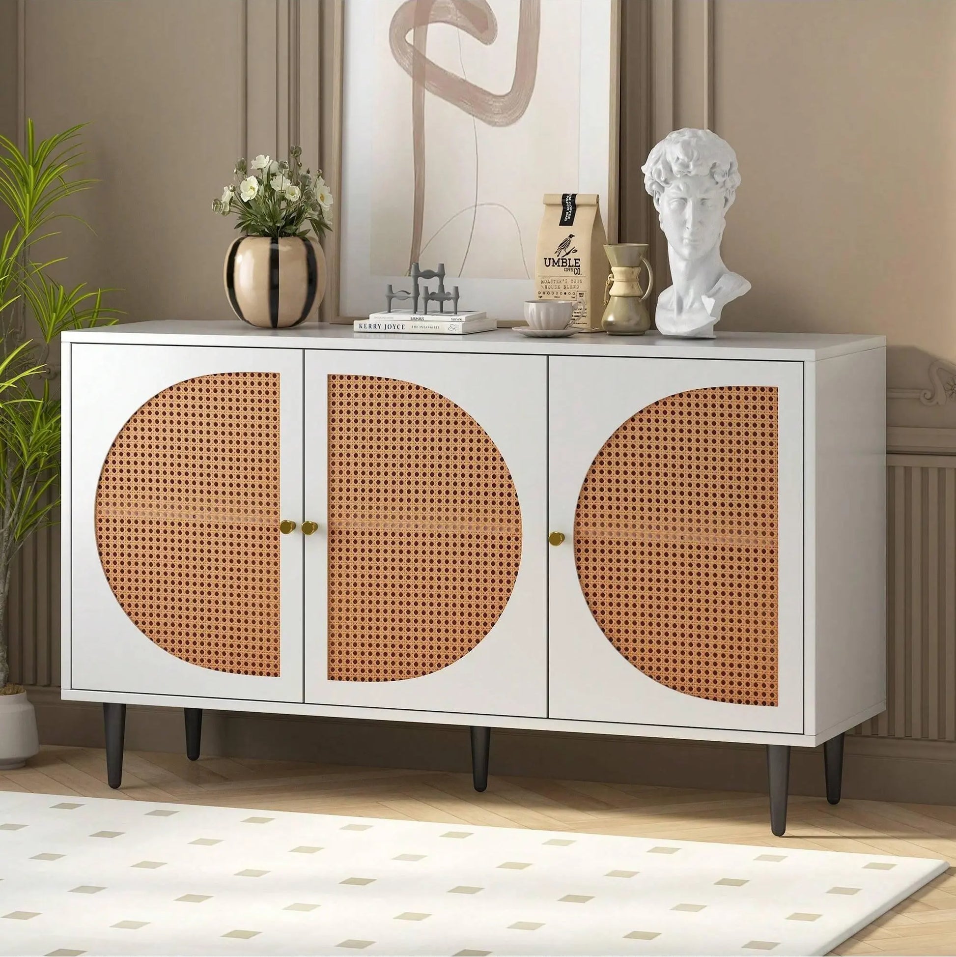 Ezra Sideboard with Rattan Doors - Refined Maison®