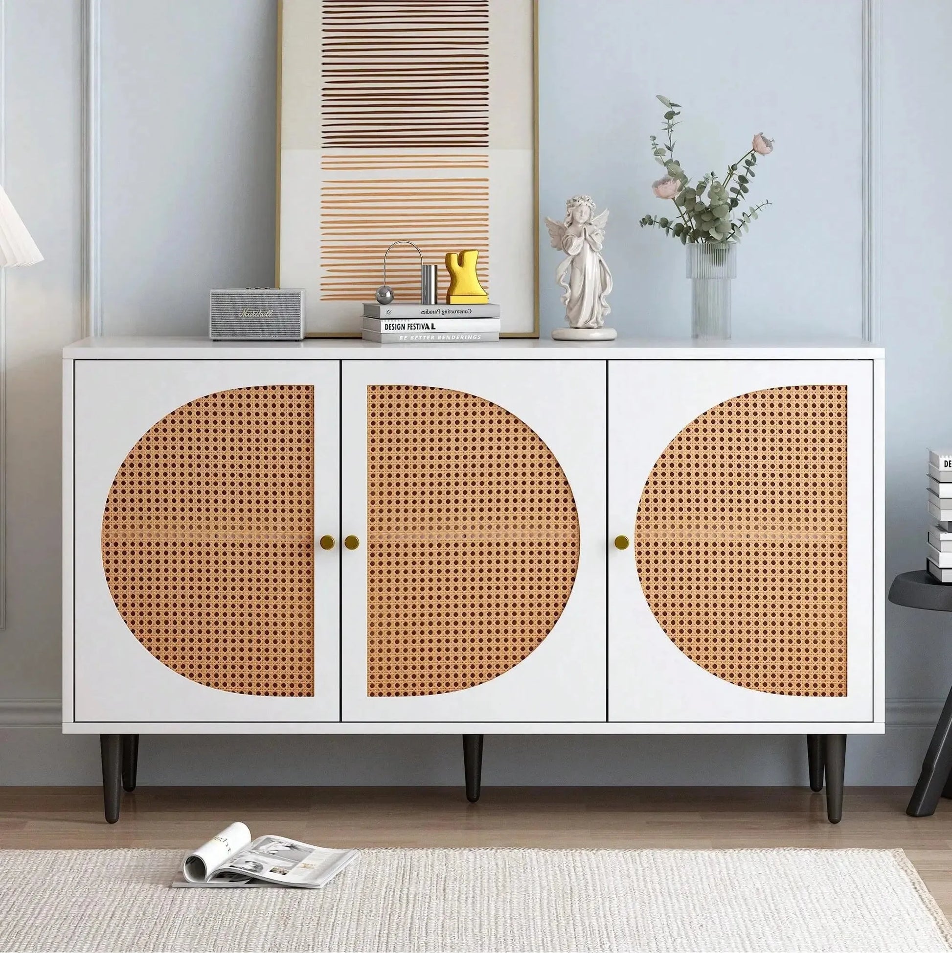 Ezra Sideboard with Rattan Doors - Refined Maison®