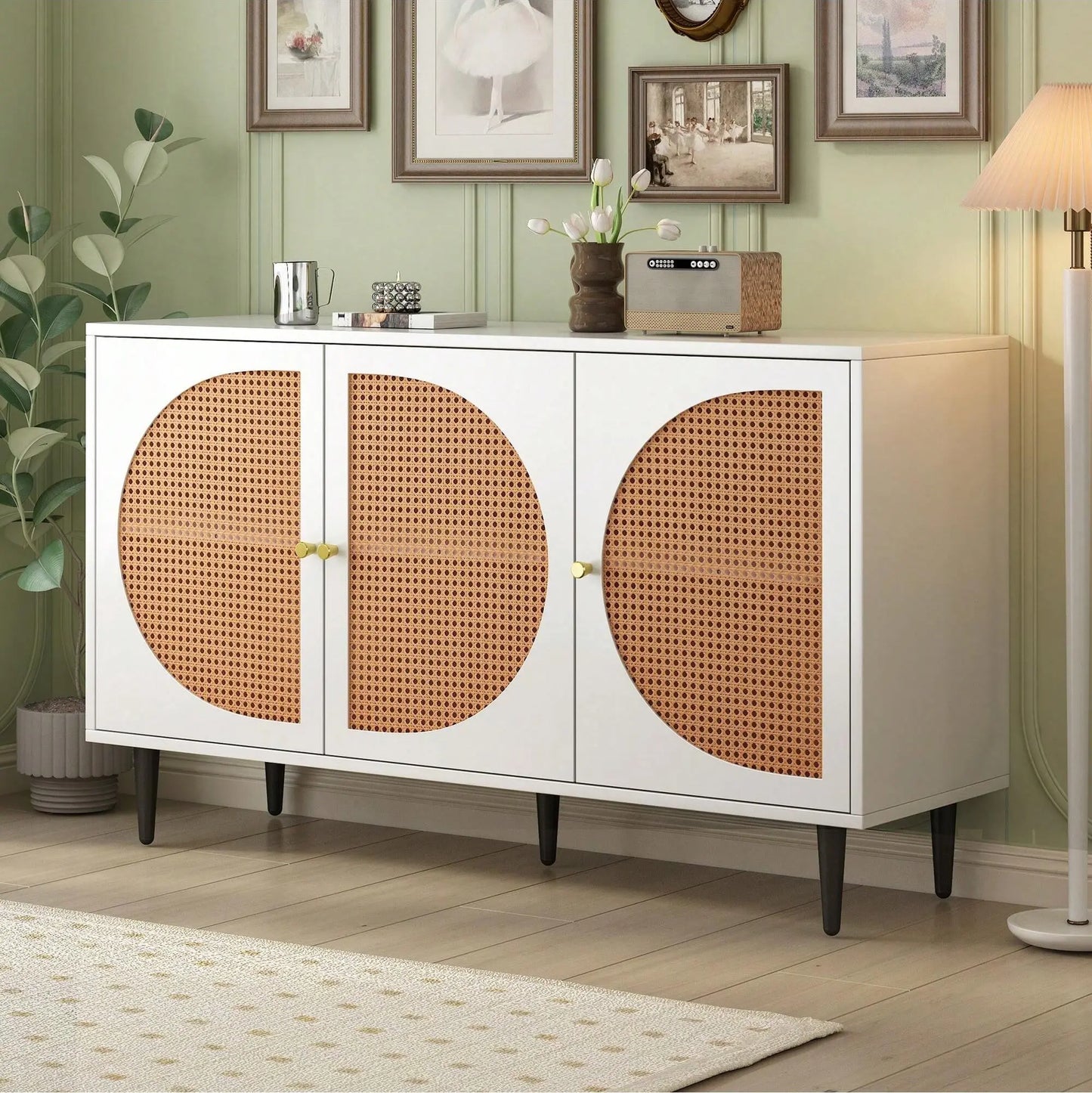 Ezra Sideboard with Rattan Doors - Refined Maison®