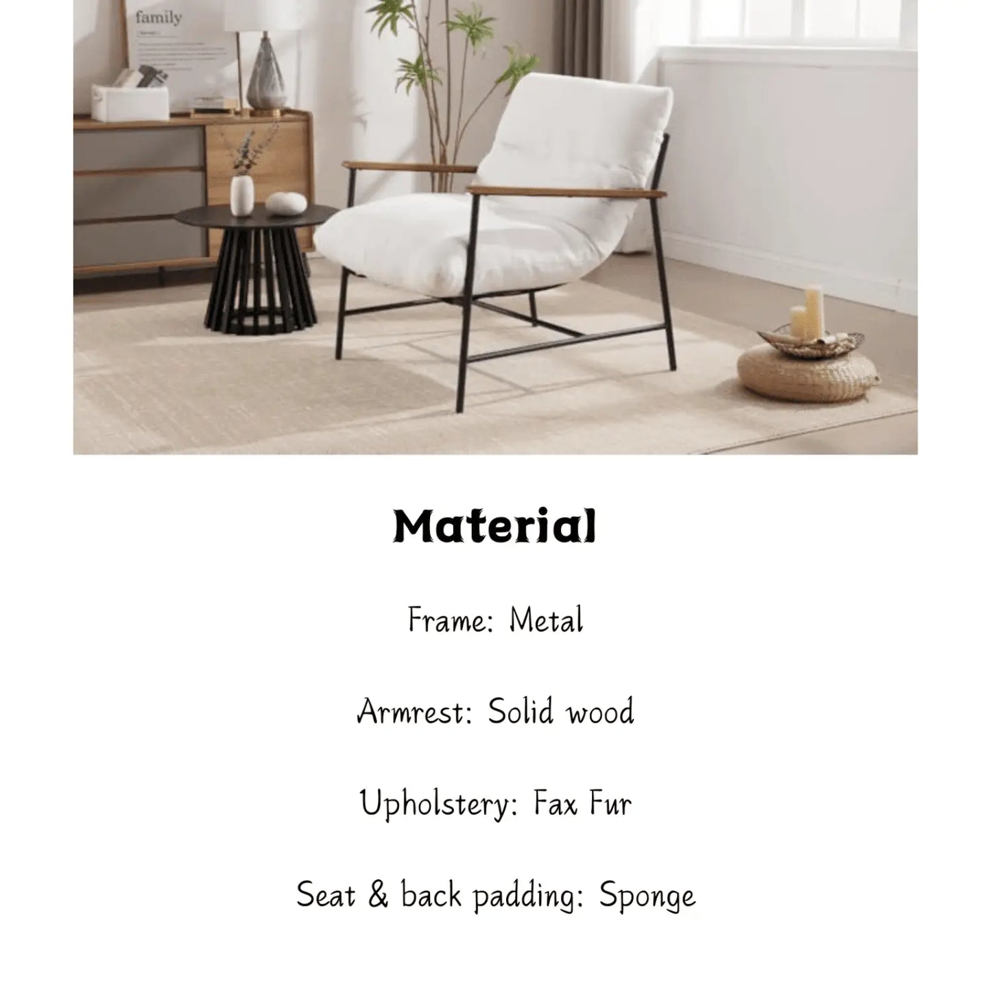 Isabella Accent Chair (White) - Refined Maison®