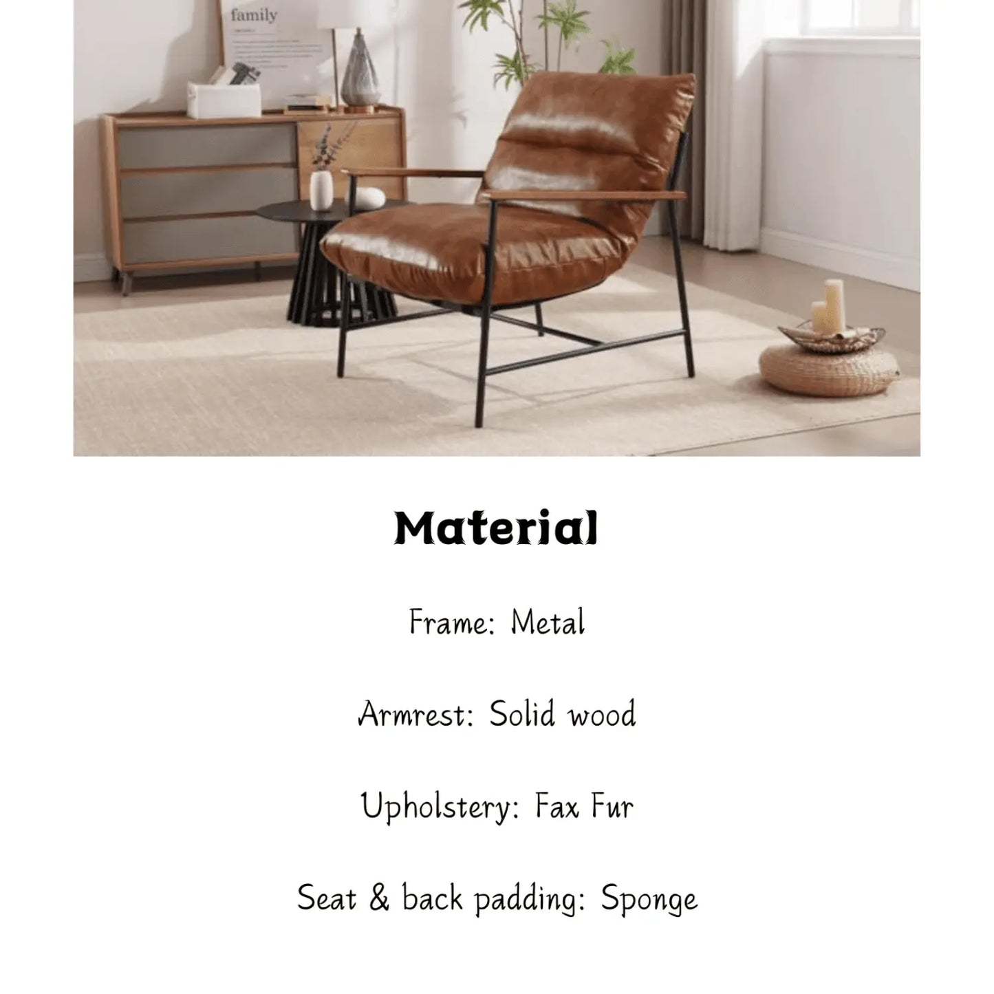 Isabella Accent Chair (Brown) - Refined Maison®