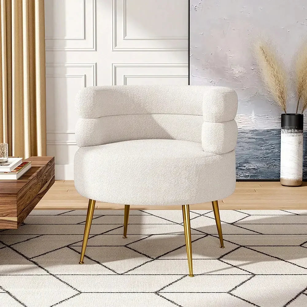 Bethany Curved Upholstered Accent Chair Refined Maison®