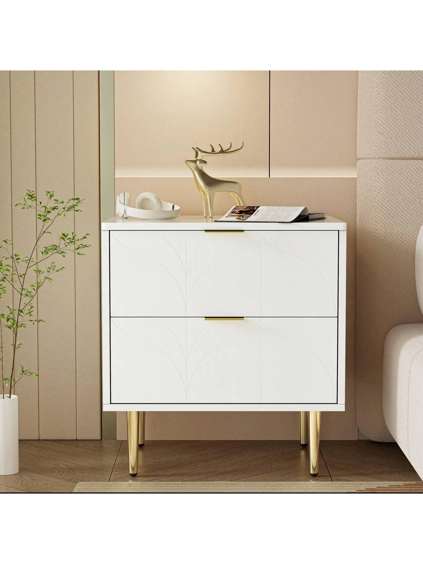 Austin Geometric Bedside Table (Set of 2) - Refined Maison®