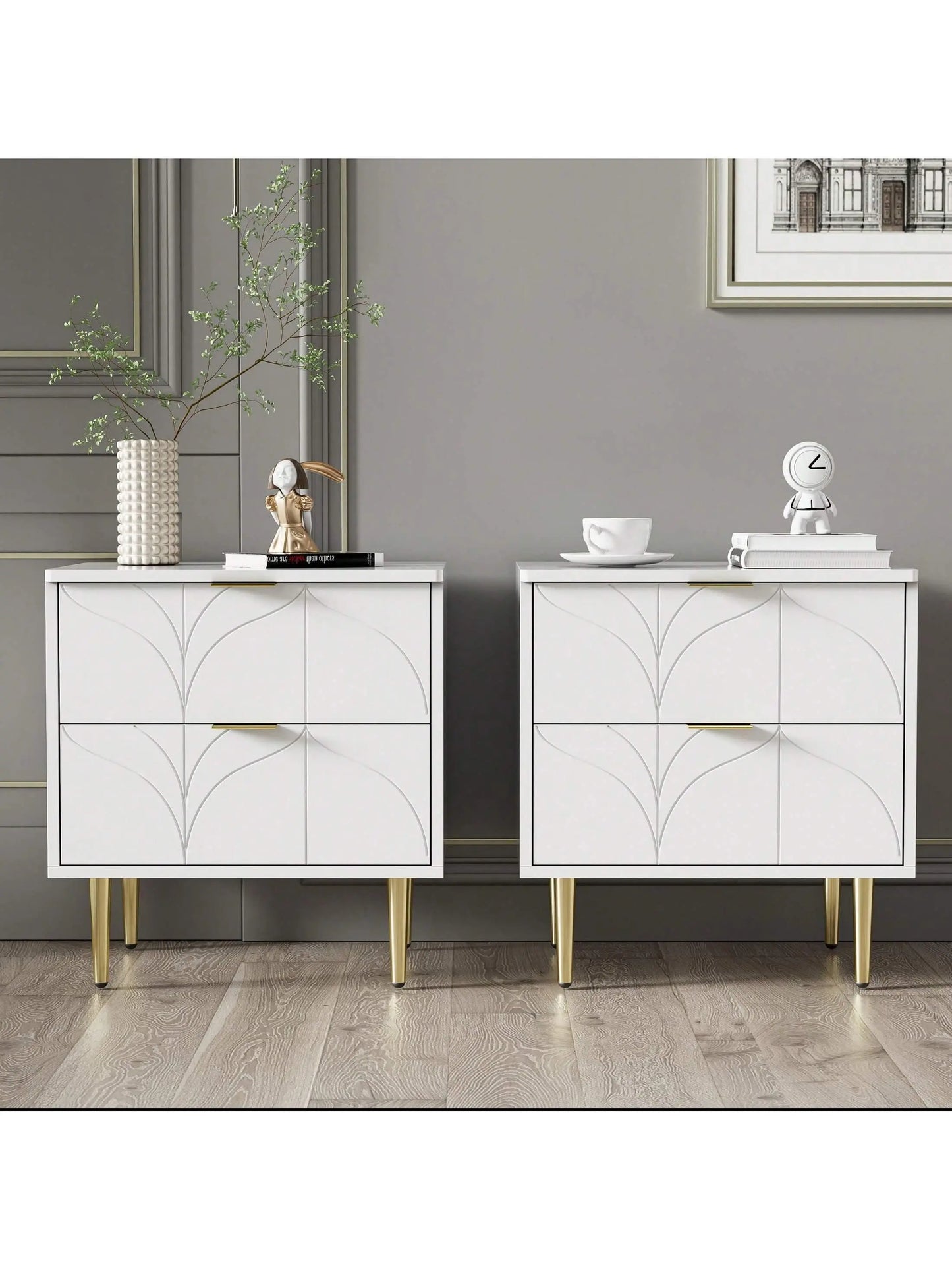 Austin Geometric Bedside Table (Set of 2) - Refined Maison®