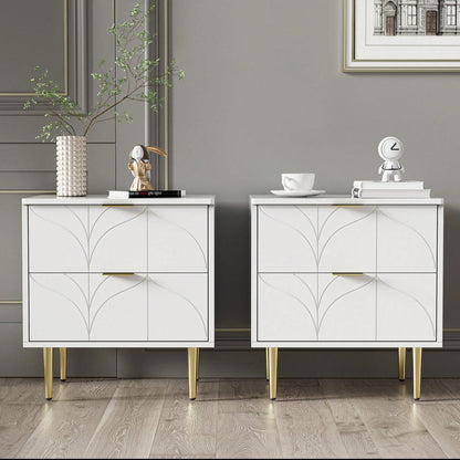 Austin Geometric Bedside Table (Set of 2) - Refined Maison®