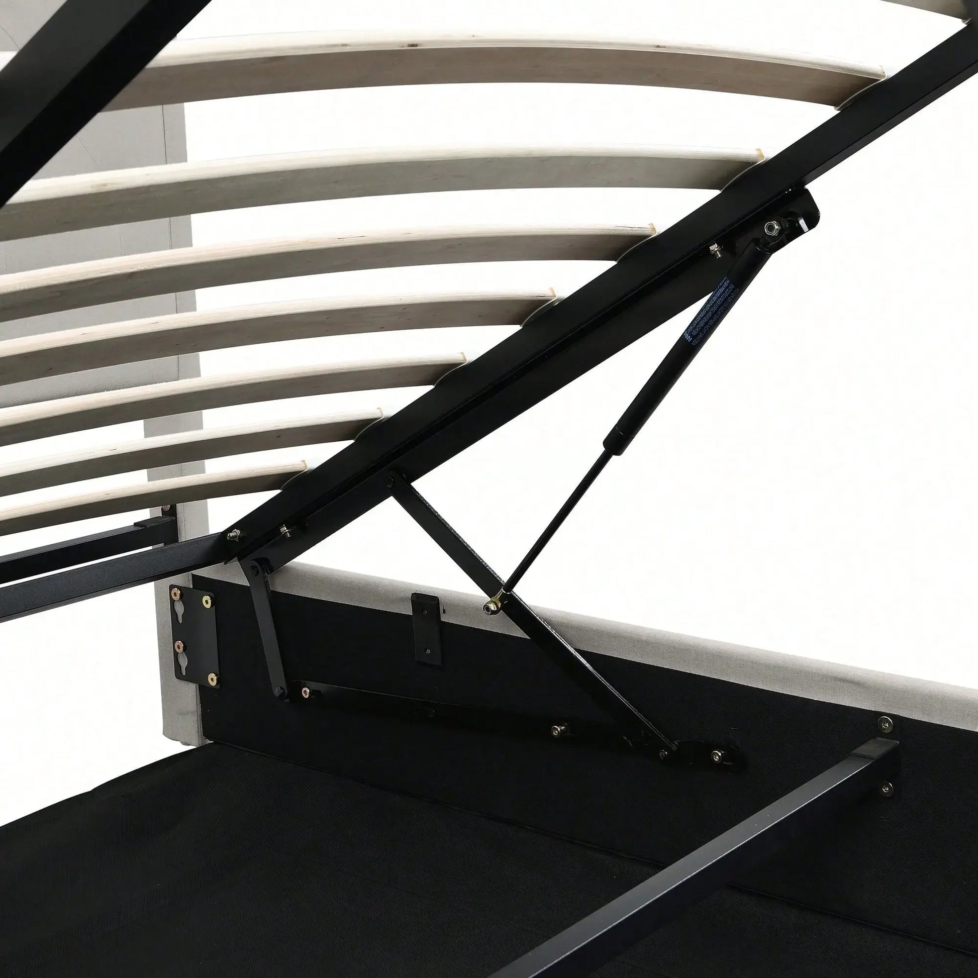 Yazarine Upholstered Double Bed with Storage and Rivet Detail - Refined Maison®