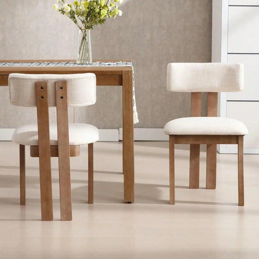 Elliot Velvet Dining Chairs Set of 2 with Wooden Legs Refined Maison®