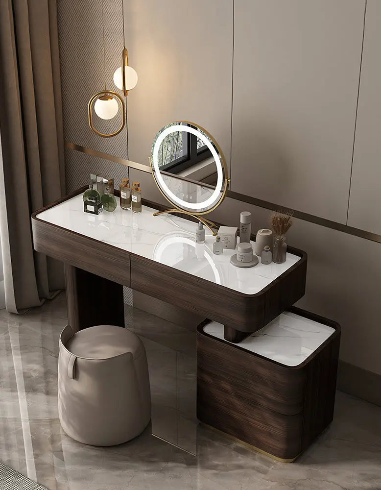 Harding Dressing Table With Mirror, Sintered Stone DC Concept