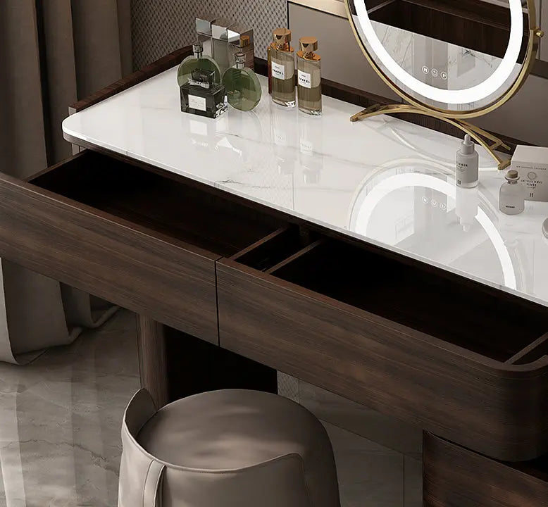 Harding Dressing Table With Mirror, Sintered Stone DC Concept