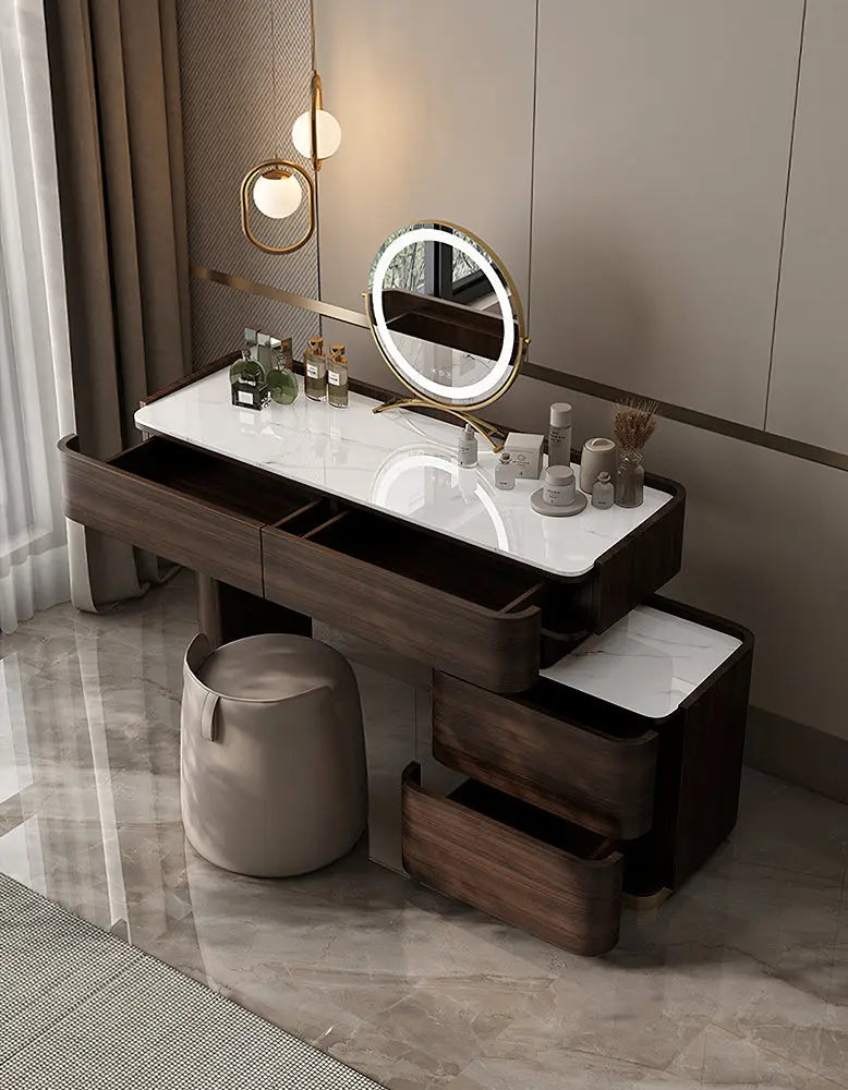 Harding Dressing Table With Mirror, Sintered Stone DC Concept