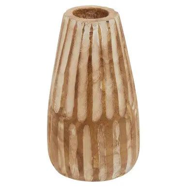Arlo Large Wooden Engraved Vase Orsina