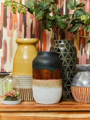 Domo Multi Colour Earthenware Vase Orsina