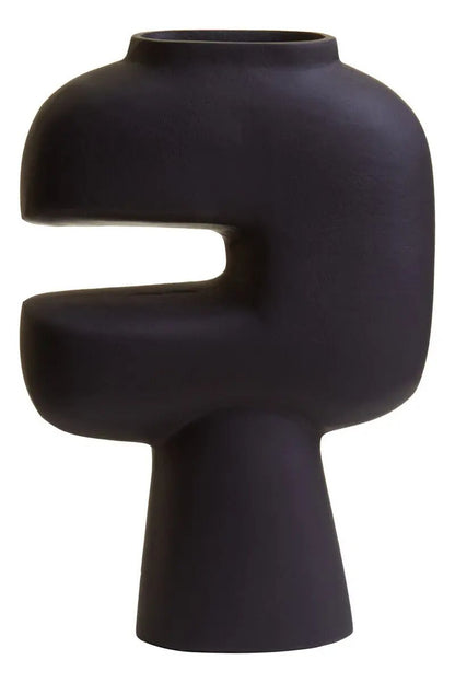 Hapax Abstract Small Black Vase Orsina
