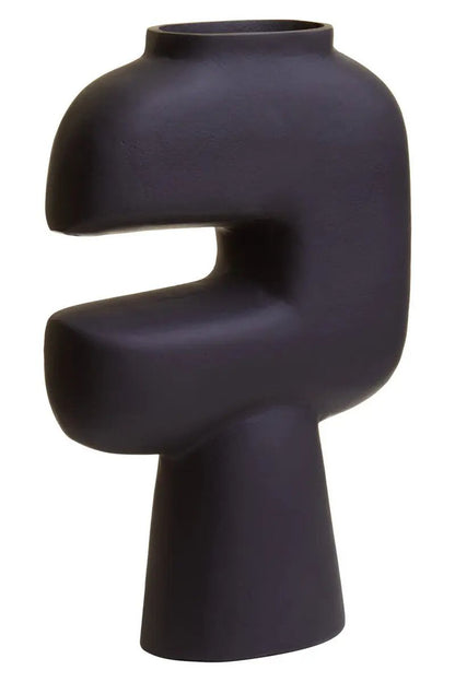 Hapax Abstract Small Black Vase Orsina