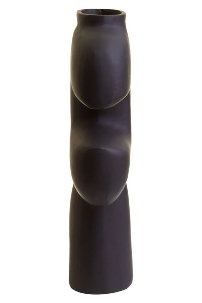 Hapax Abstract Small Black Vase Orsina