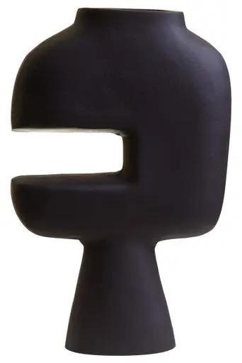 Hapax Abstract Large Black Vase Orsina