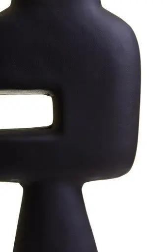 Hapax Abstract Large Black Vase Orsina
