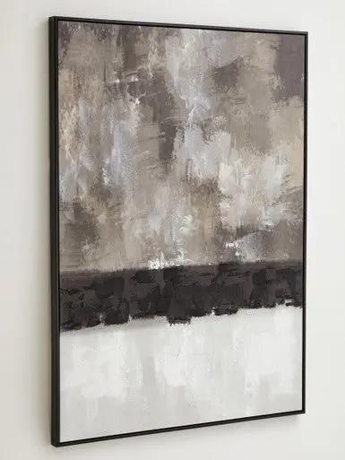 Astratto Monochrome Textured Canvas Wall Art Orsina