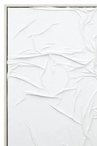 Astratto Canvas White Pleated Fabric Hand Painted Wall Art Orsina