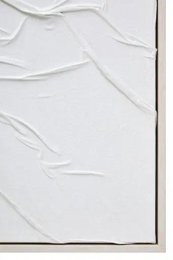 Astratto Canvas White Pleated Fabric Hand Painted Wall Art Orsina