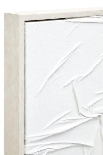 Astratto Canvas White Pleated Fabric Hand Painted Wall Art Orsina