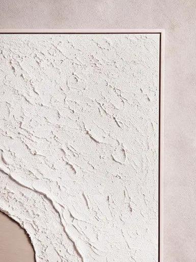 Astratto Canvas Natural And White Textured Plaster Wall Art Orsina