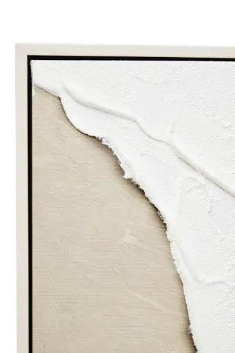 Astratto Canvas Natural And White Textured Plaster Wall Art Orsina