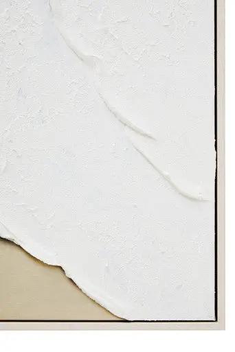 Astratto Canvas Natural And White Textured Plaster Wall Art Orsina